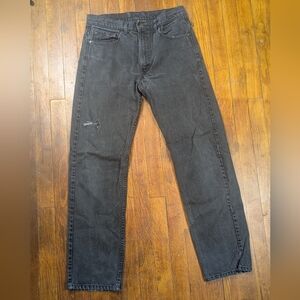 Vintage 90s 505 Levi's Men's Faded Black Jeans